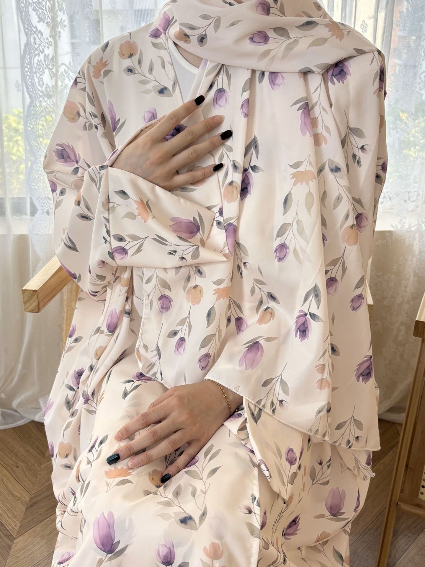 Two-Piece Abaya Set – Lightweight Summer Kimono & Inner Dress