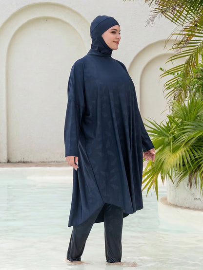 Stay confident and covered with this elegant modest swimwear