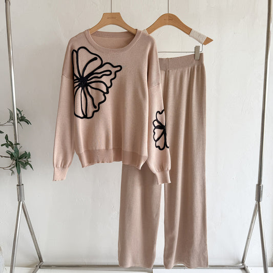 Elegant Two-Tone Knit  Set – Modest Chic Matching Outfit