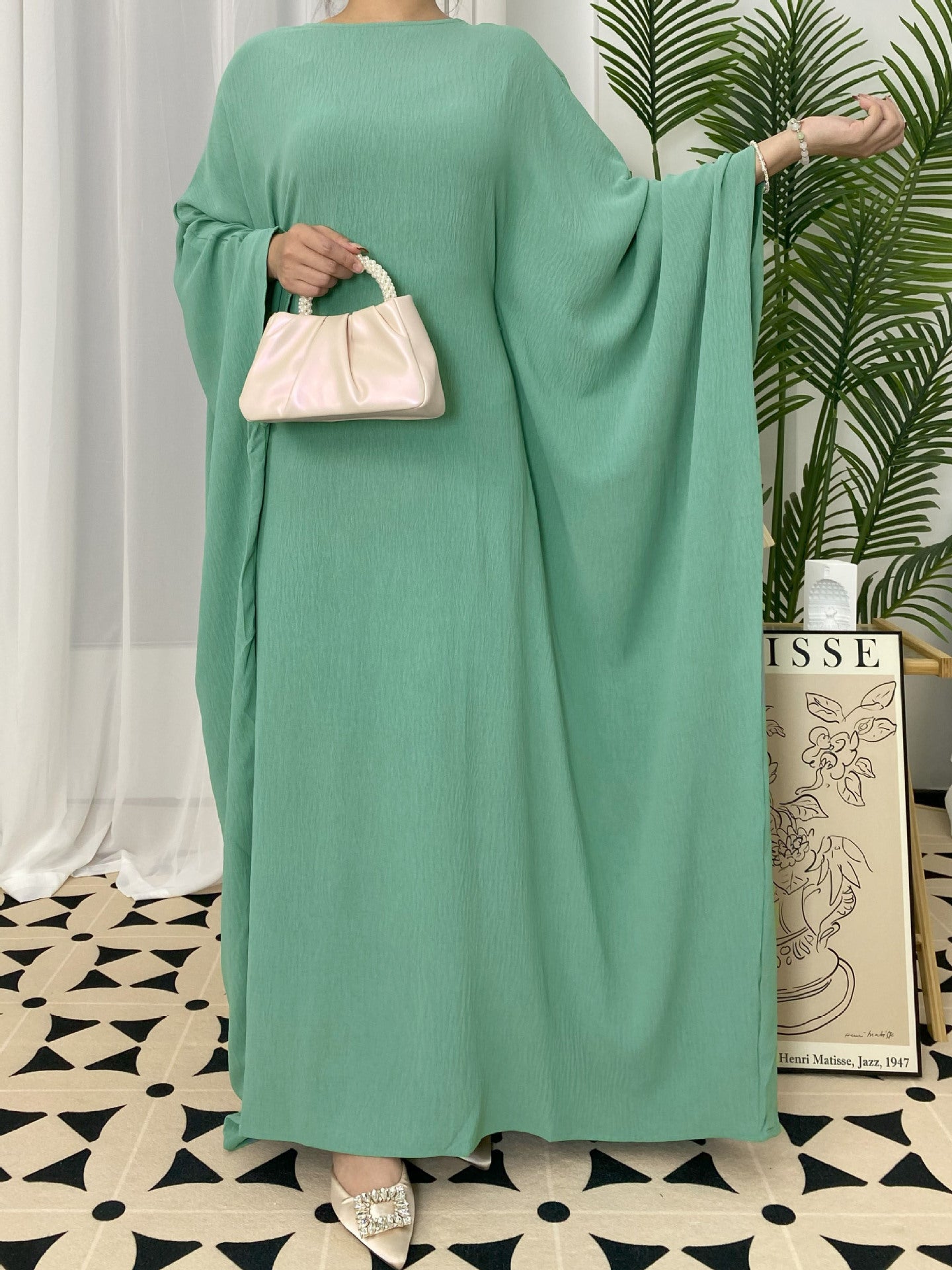 Sleeve Dress, Solid Color Elegant Dress for Women, Suitable for Parties