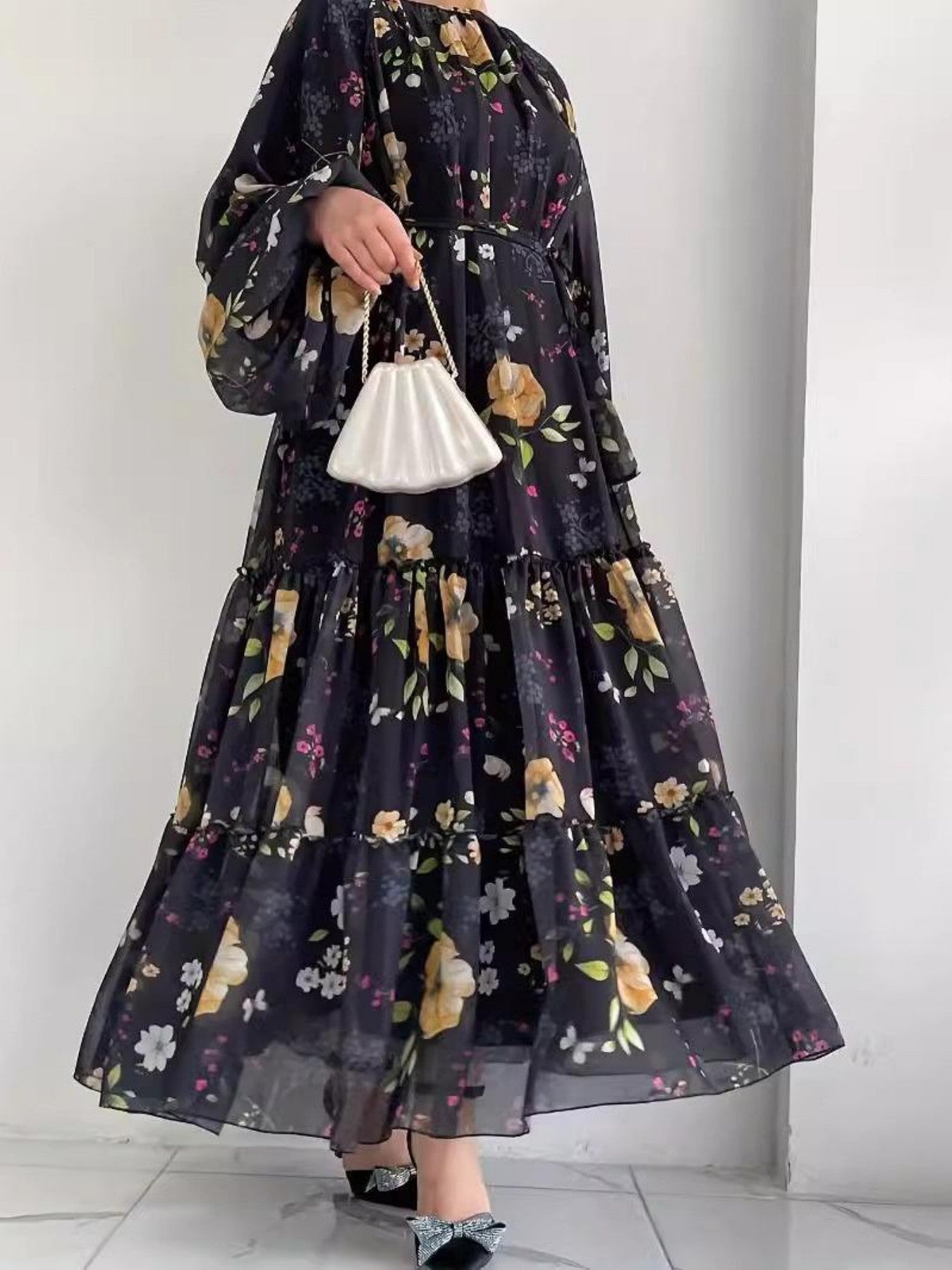 Elegant Floral Maxi Dress