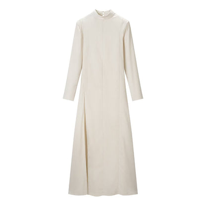 Women's Modest Maxi Abaya – Elegant Long Sleeve Muslim Dress in Black, Brown & Cream
