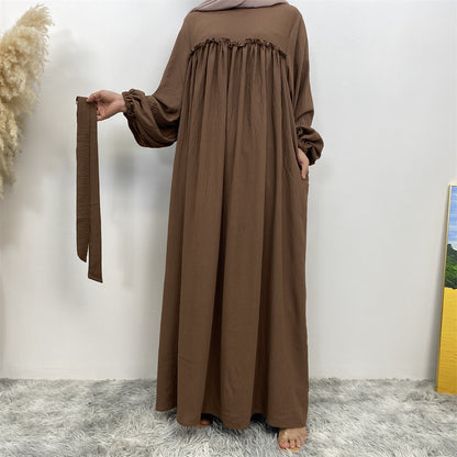Elegant Pleated Abaya