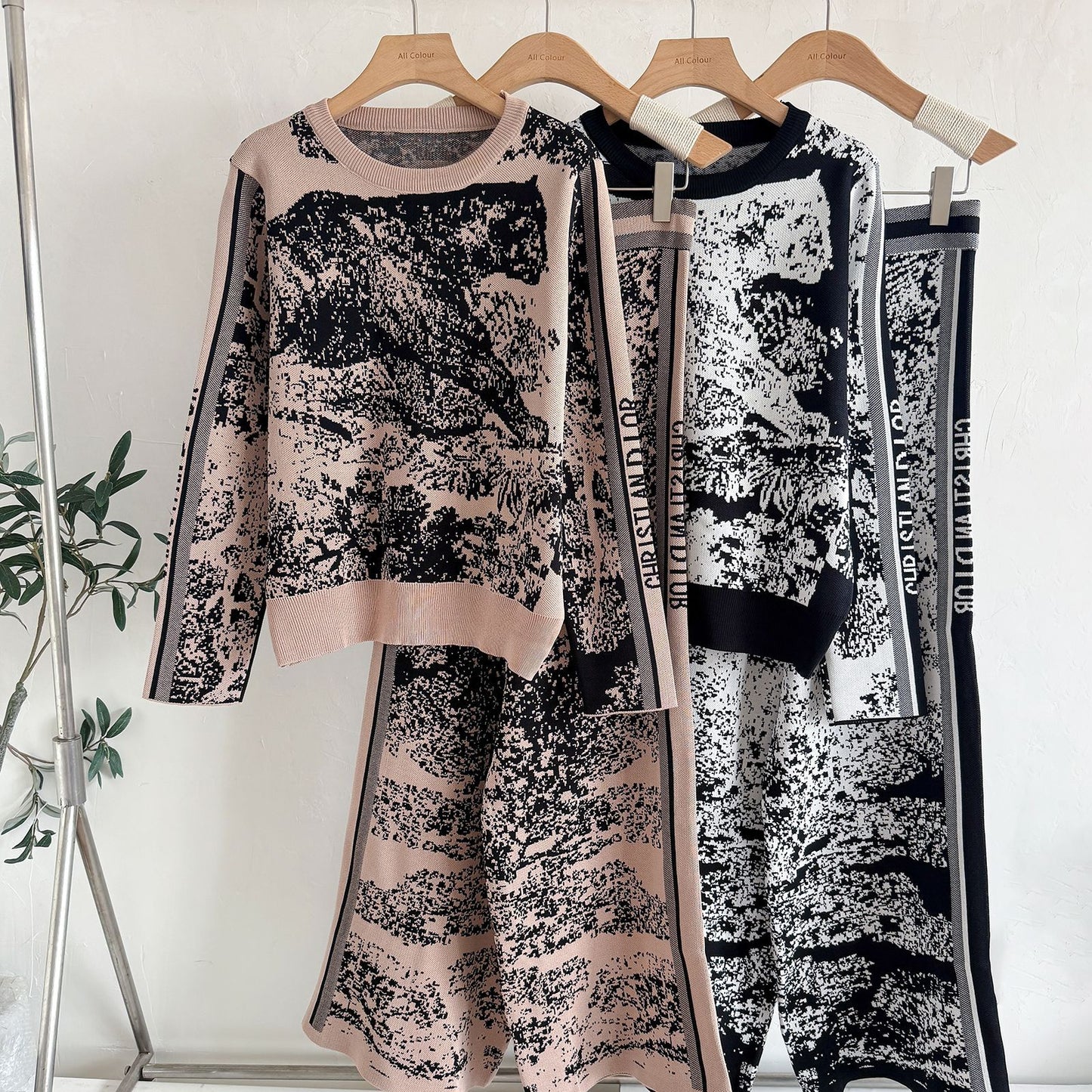Elegant Two-Tone Knit  Set – Modest Chic Matching Outfit