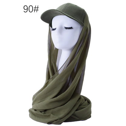 Modern Muslim Fashion – Soft Gray Hijab with Cap