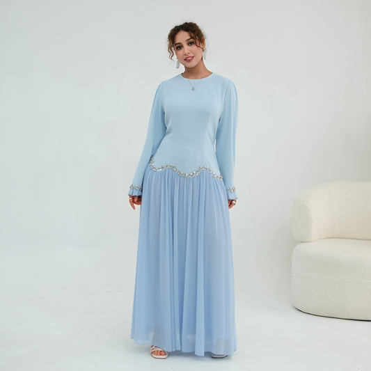 Elegant Lace Trim Abaya – Modest & Graceful Style