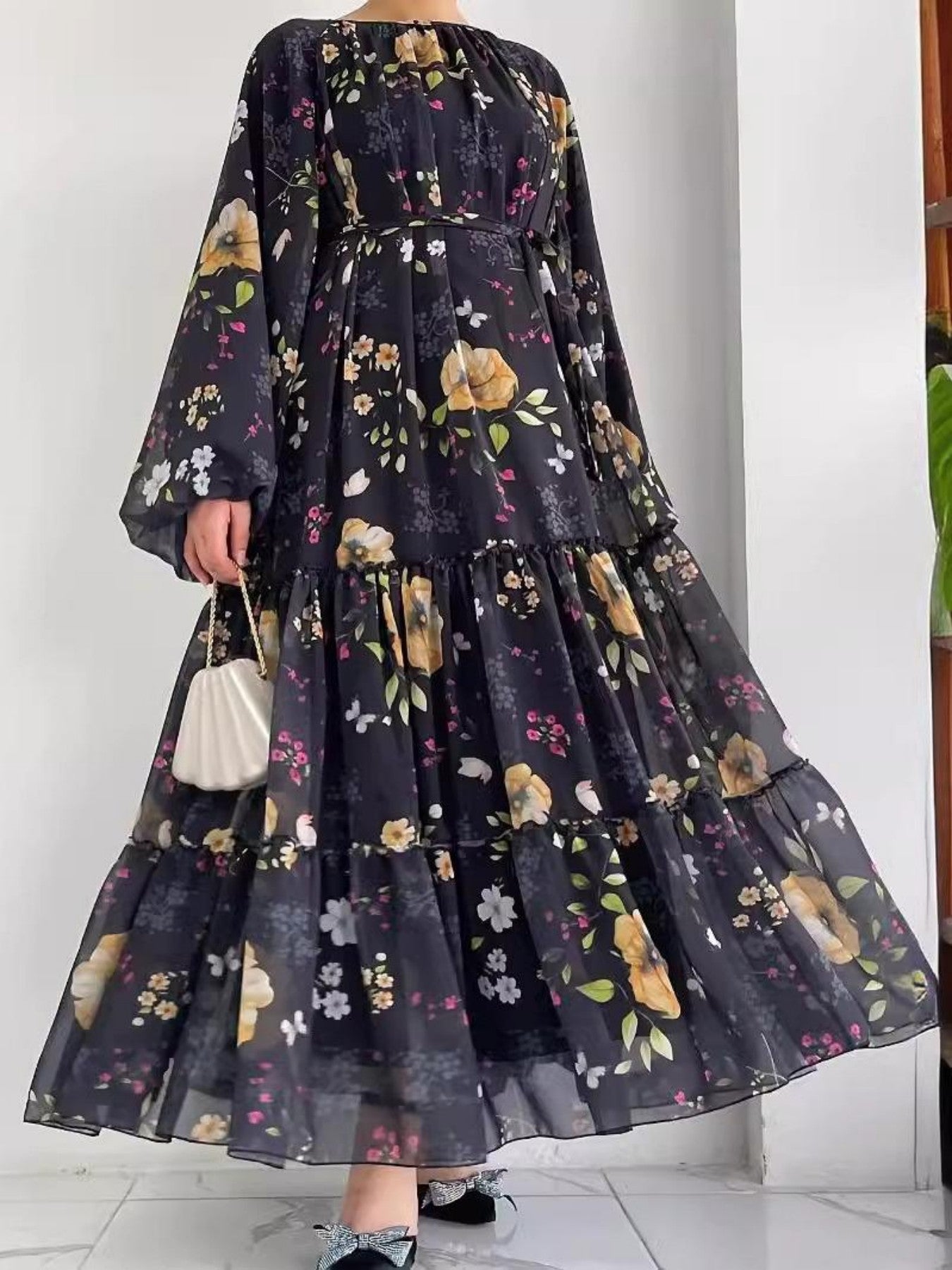 Elegant Floral Maxi Dress