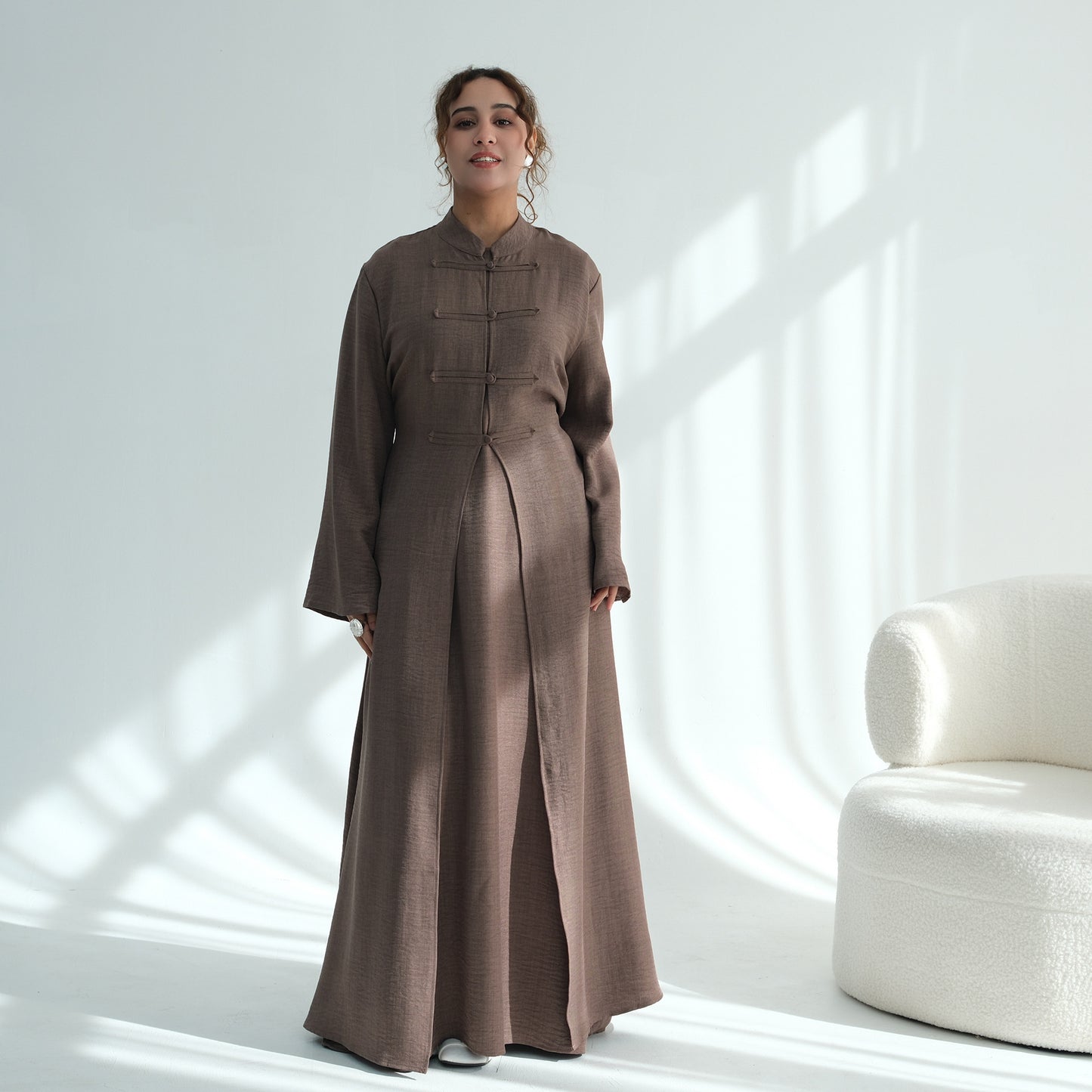 Classic Button Front Abaya – Elegant Everyday Modest Wear