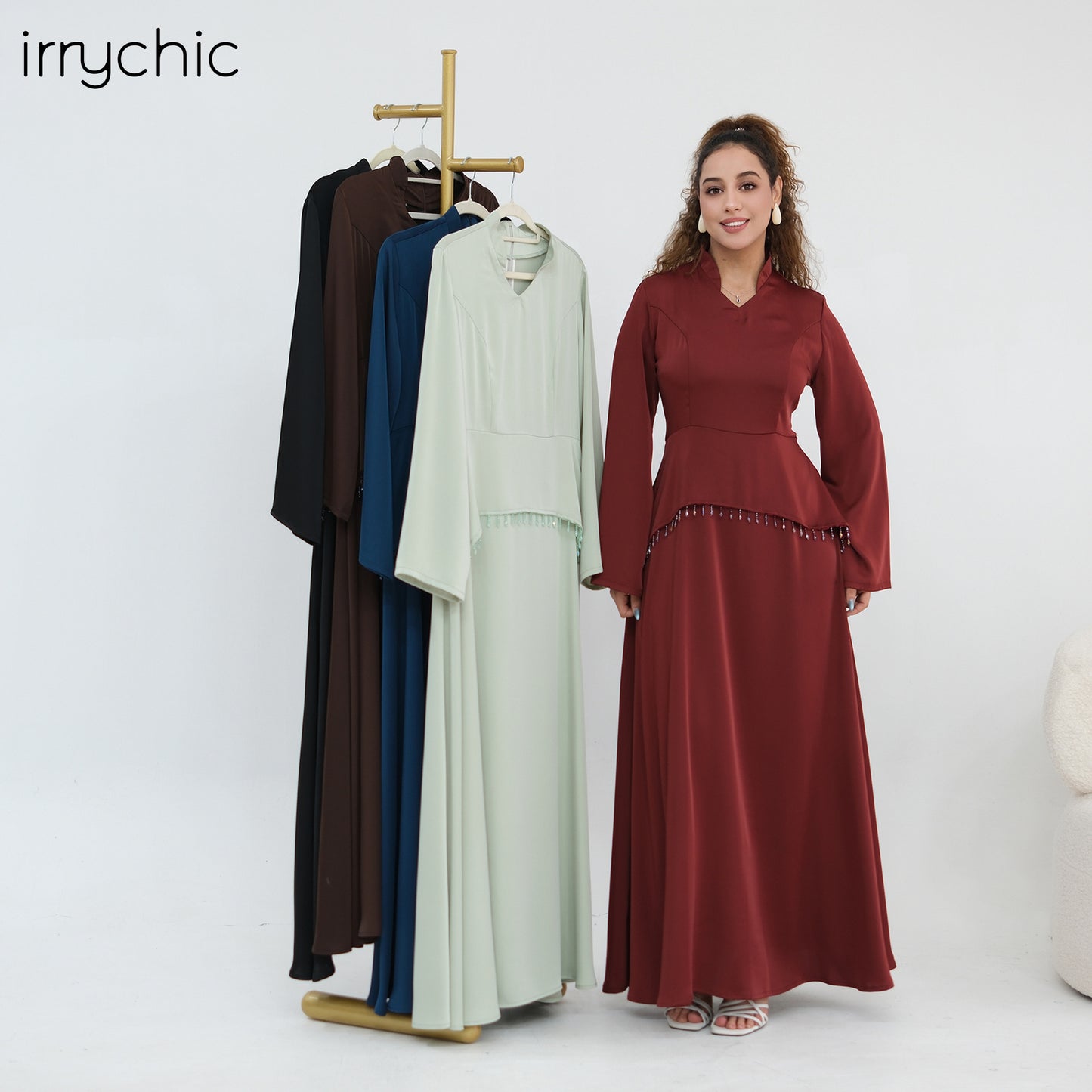 Elegant Flared Sleeve Abaya – Premium Modest Maxi Dress