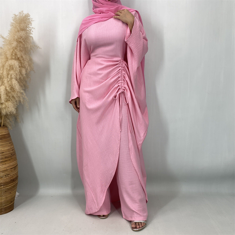 Modest 2 Piece Set for Women, Batwing Sleeve Top
