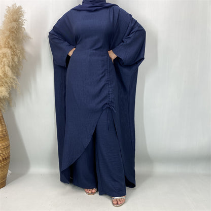 Modest 2 Piece Set for Women, Batwing Sleeve Top