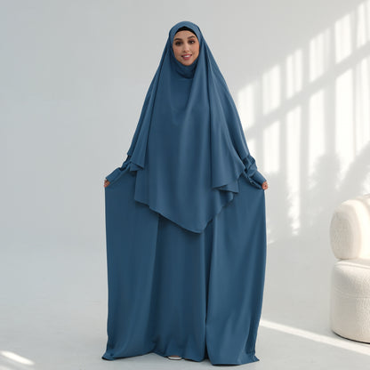Prayer Abaya Set with Matching Khimar