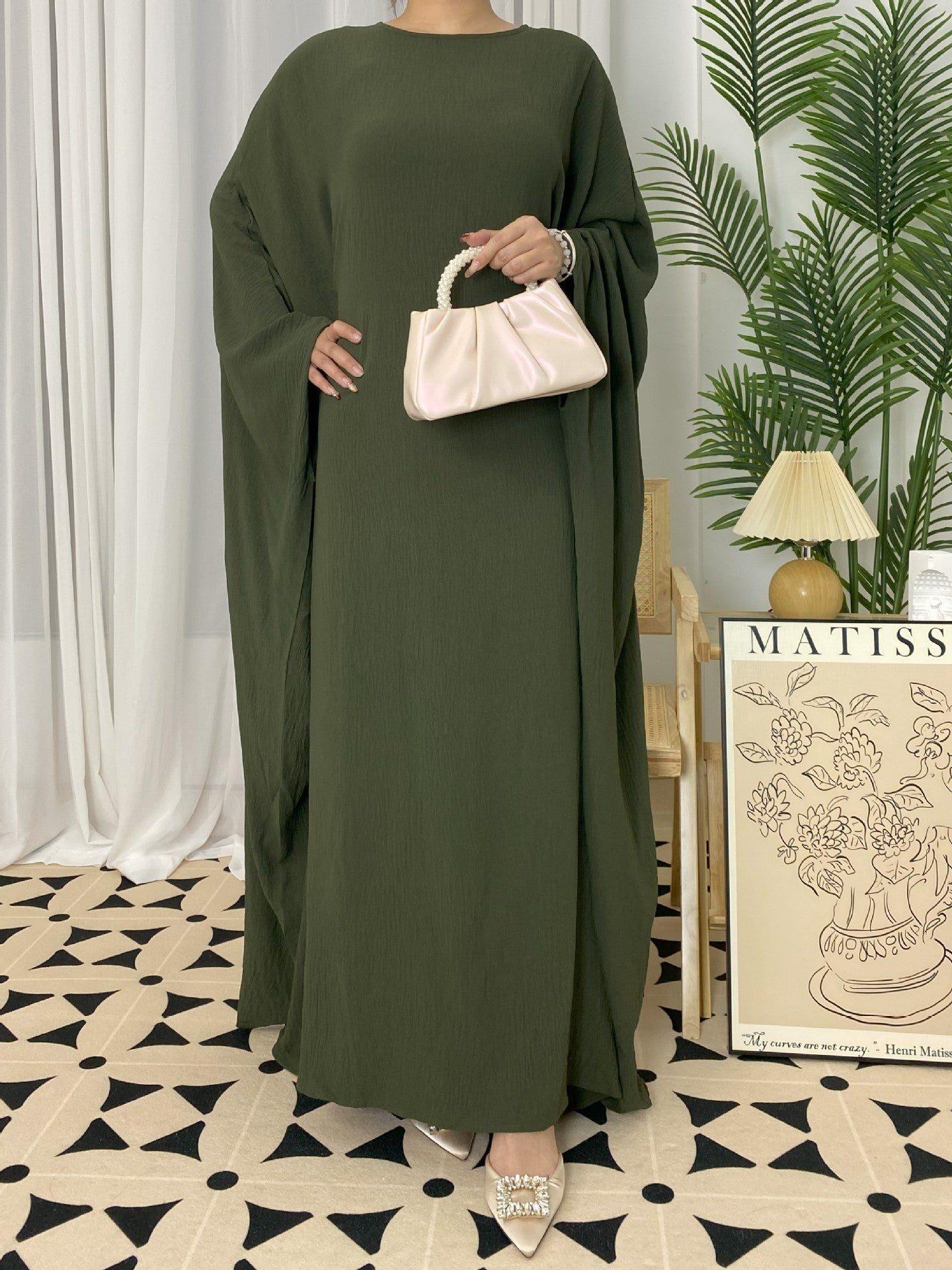 Sleeve Dress, Solid Color Elegant Dress for Women, Suitable for Parties