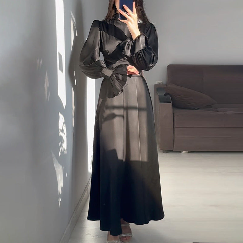 Women's High Waist Slim-fit Slimming Fashionable Elegant Solid Color dress