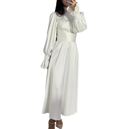Women's High Waist Slim-fit Slimming Fashionable Elegant Solid Color dress