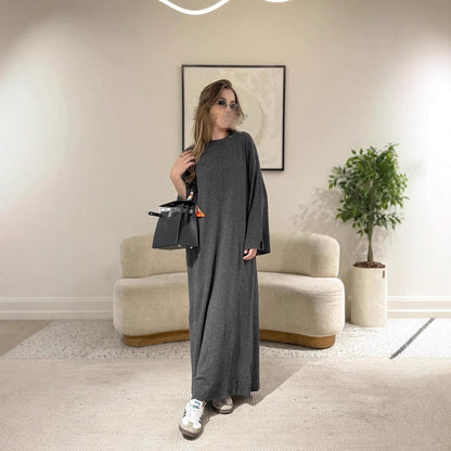 Fashion 2026 Autumn New Lazy Style Loose Thick Sweater Knitted Dress