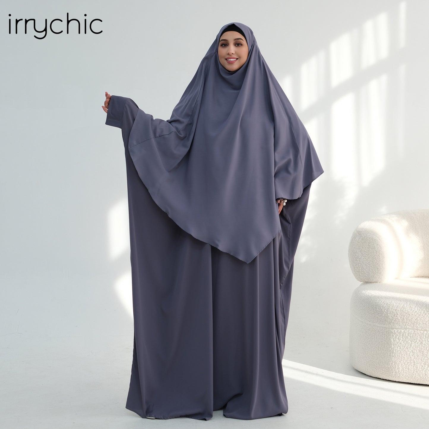 Prayer Abaya Set with Matching Khimar