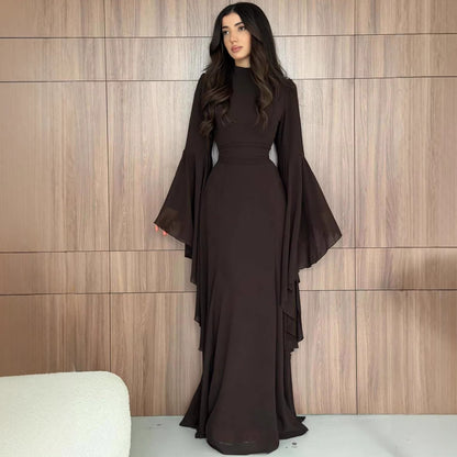 Elegant Butterfly Sleeve Abaya – Modest Maxi Dress for Women