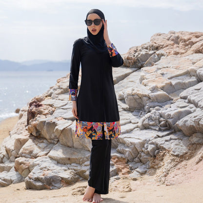 Stay confident and covered with this elegant modest swimwear