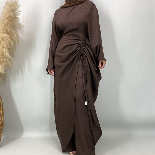 Modest 2 Piece Set for Women, Batwing Sleeve Top