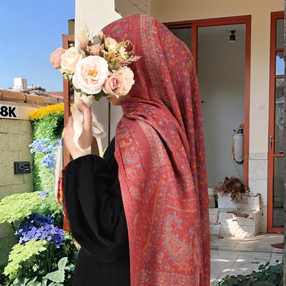 Premium Pattern Hijab with Tassel