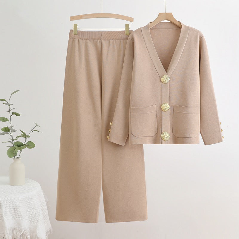Elegant Two-Tone Knit  Set – Modest Chic Matching Outfit