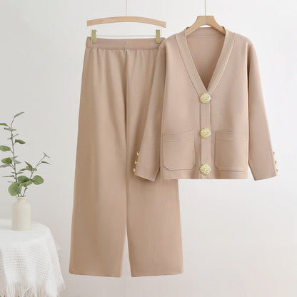 Elegant Two-Tone Knit  Set – Modest Chic Matching Outfit