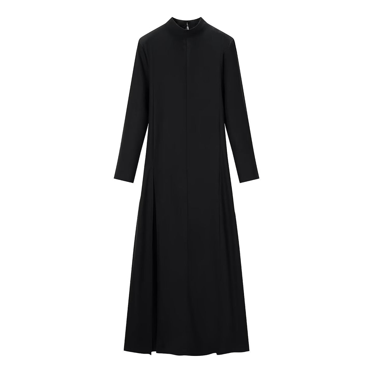 Women's Modest Maxi Abaya – Elegant Long Sleeve Muslim Dress in Black, Brown & Cream