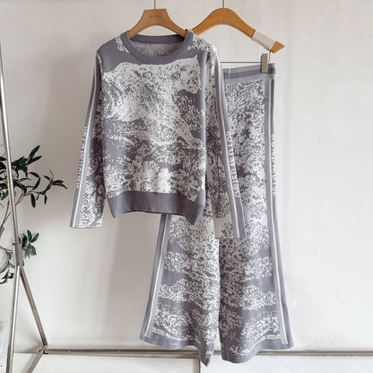 Elegant Two-Tone Knit  Set – Modest Chic Matching Outfit