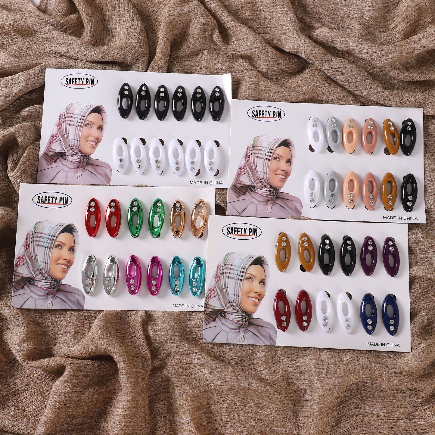 Secure Hijab Fastening Pins – Multi Color Set
