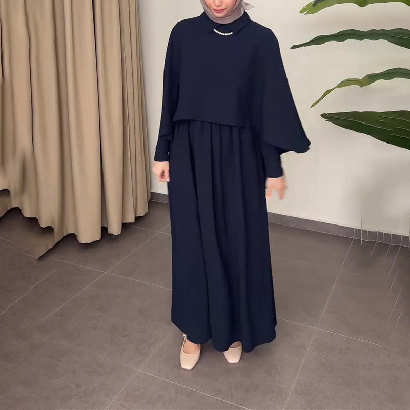 Loose Casual Short Shawl Robe Long Skirt Two-Piece Set for Women