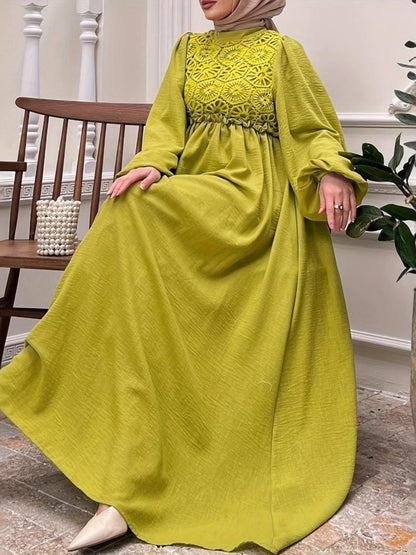 Elegant Embroidered Maxi Dress