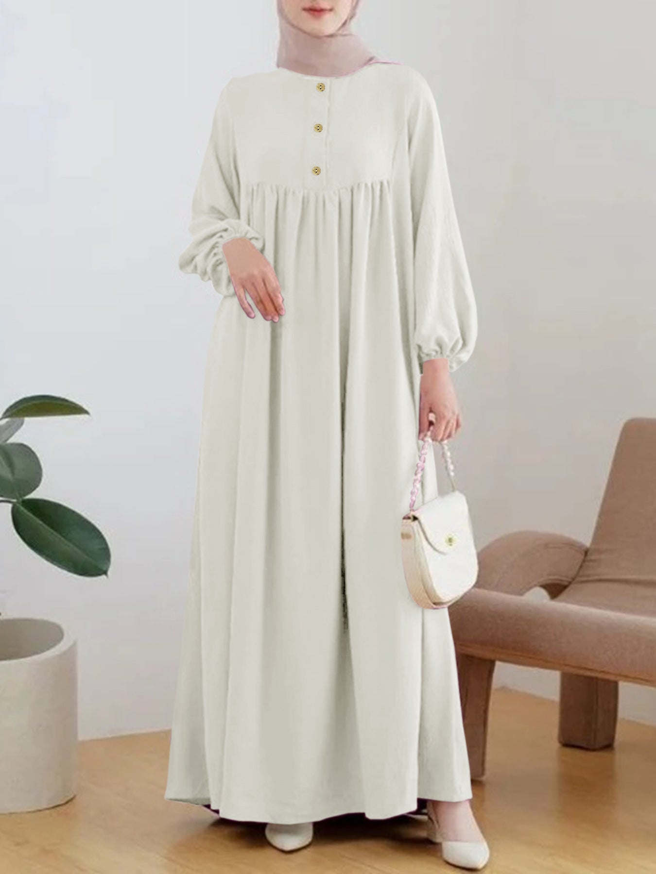 Elegant Modest Maxi Abaya Dress