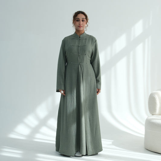 Classic Button Front Abaya – Elegant Everyday Modest Wear