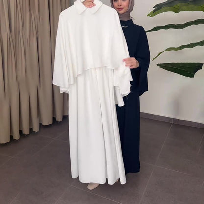 Loose Casual Short Shawl Robe Long Skirt Two-Piece Set for Women