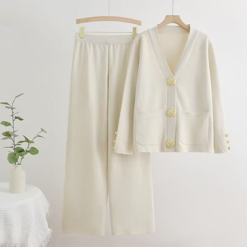 Elegant Two-Tone Knit  Set – Modest Chic Matching Outfit