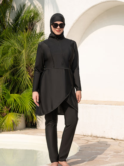 Stay confident and covered with this elegant modest swimwear