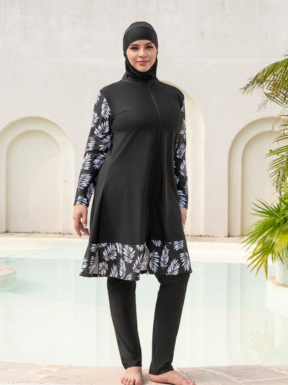 Stay confident and covered with this elegant modest swimwear