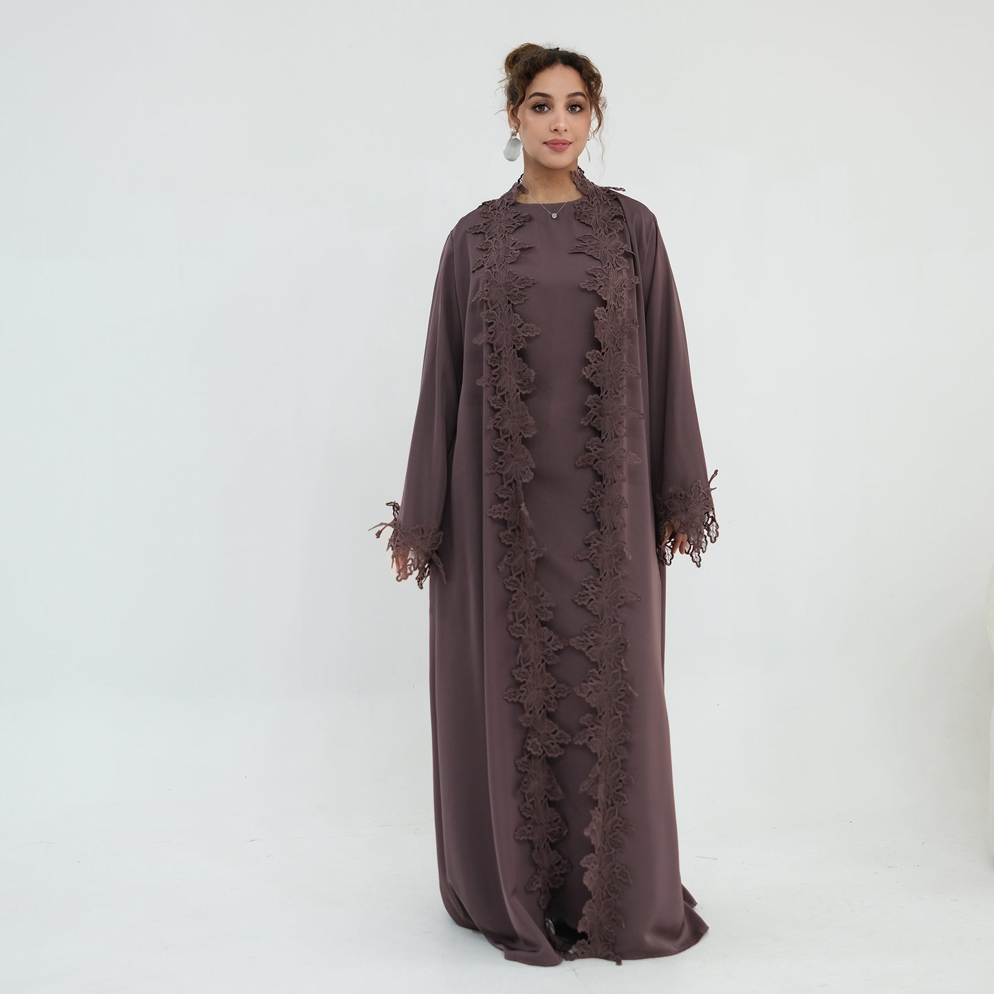 Elegant Embroidered Abaya – Premium Modest Maxi Dress