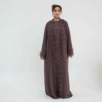 Elegant Embroidered Abaya – Premium Modest Maxi Dress