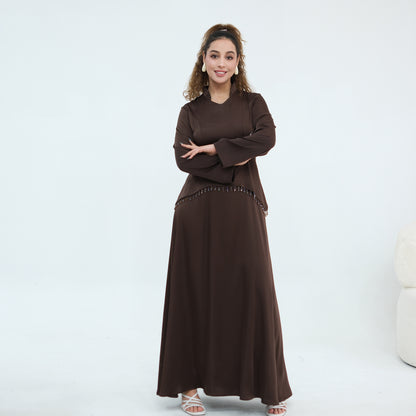 Elegant Flared Sleeve Abaya – Premium Modest Maxi Dress
