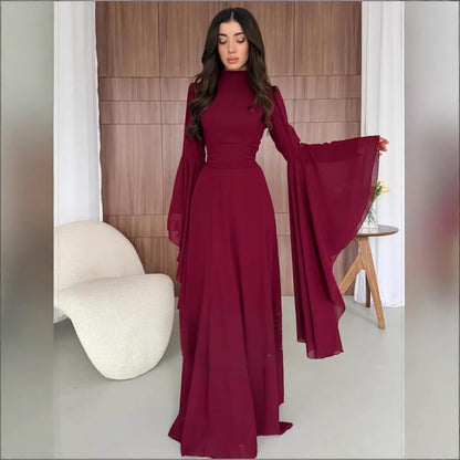 Elegant Butterfly Sleeve Abaya – Modest Maxi Dress for Women