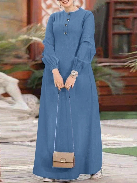 Everyday Modest Wear Abaya with Puff Sleeves