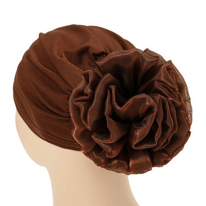 Elegant Floral Ruffle Underscarf Cap for Hijab