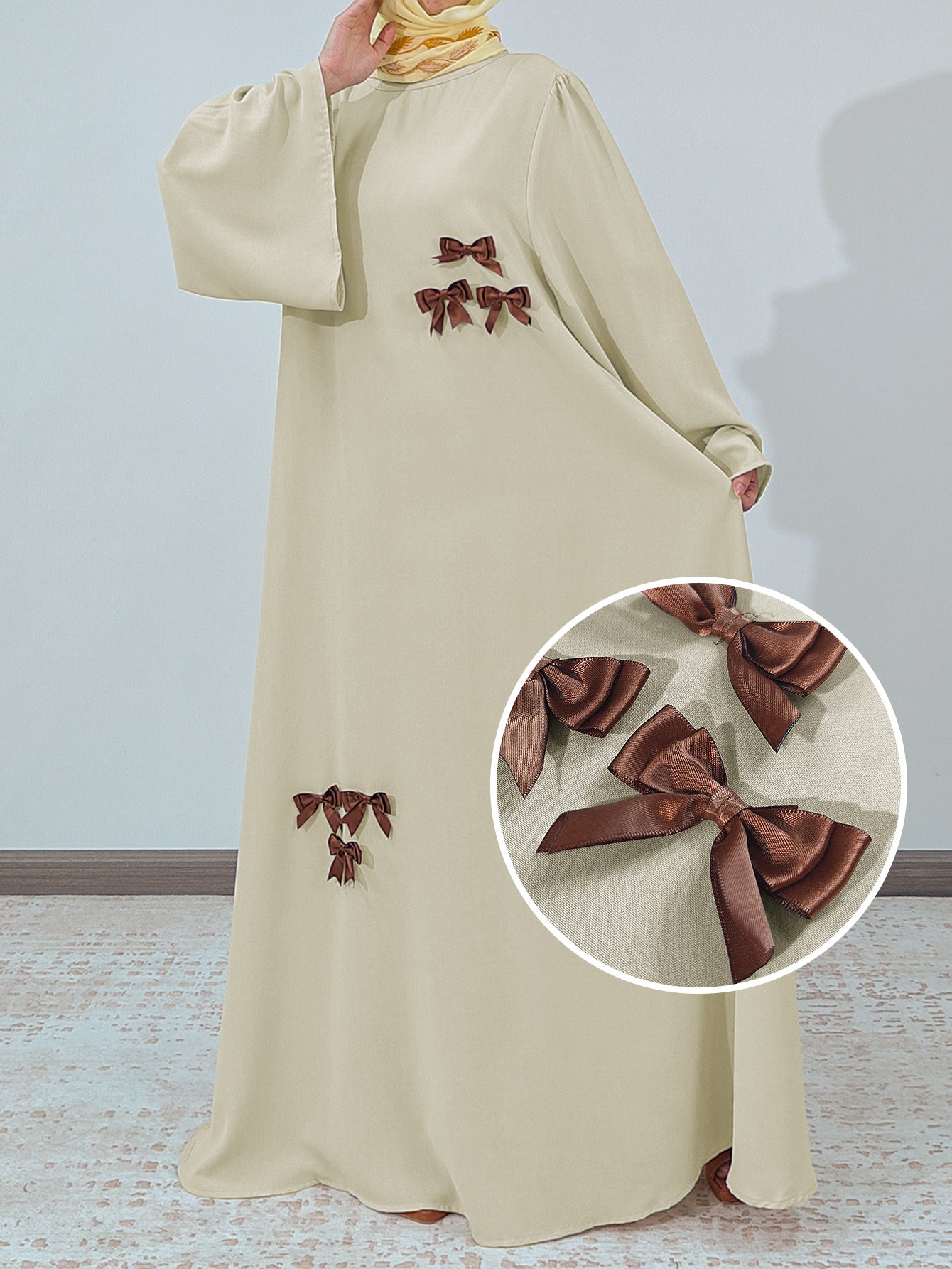 Elegant Bow Detail Maxi Dress