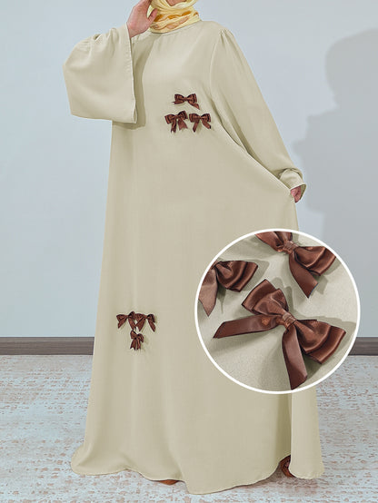 Elegant Bow Detail Maxi Dress
