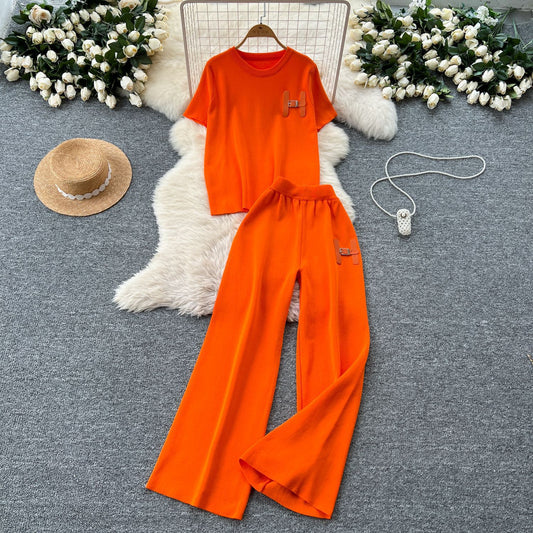 Elegant Two-Tone Knit  Set – Modest Chic Matching Outfit