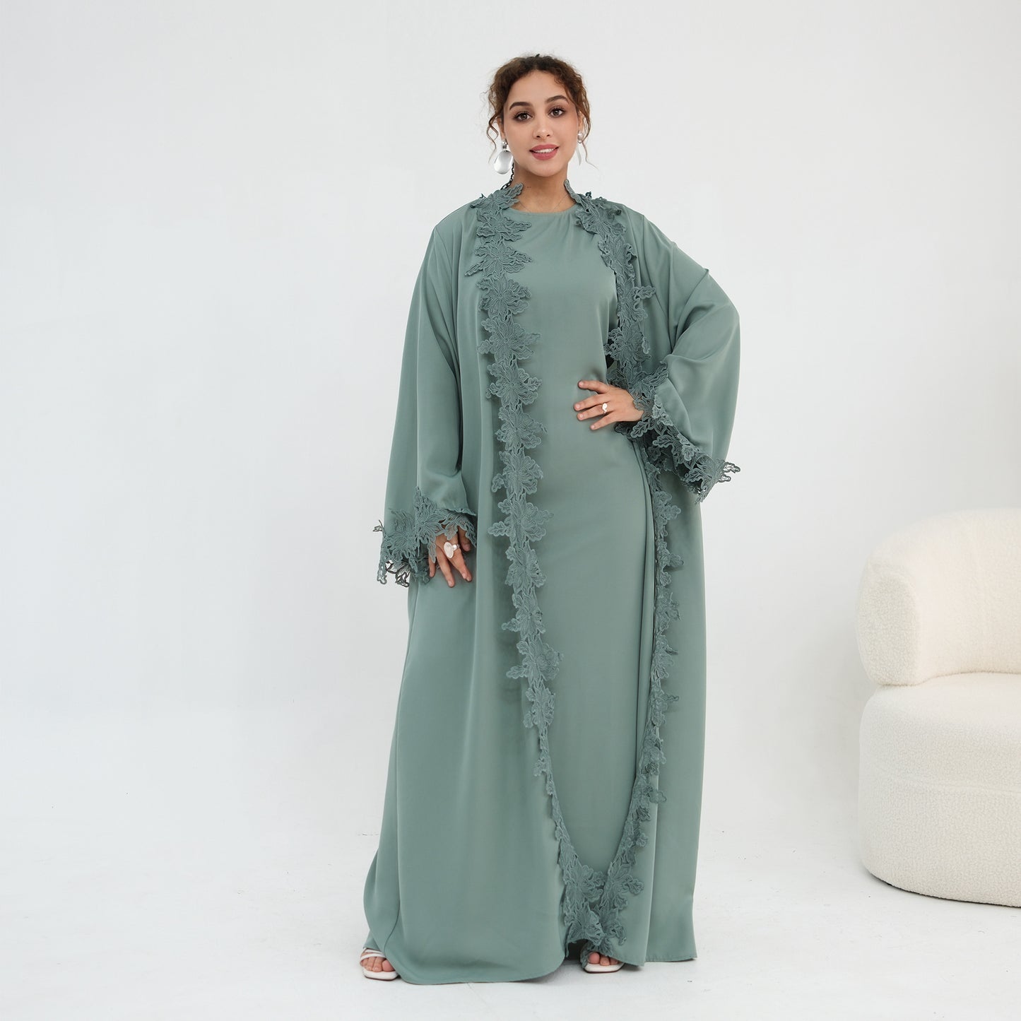 Elegant Embroidered Abaya – Premium Modest Maxi Dress