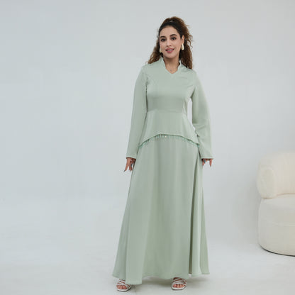 Elegant Flared Sleeve Abaya – Premium Modest Maxi Dress