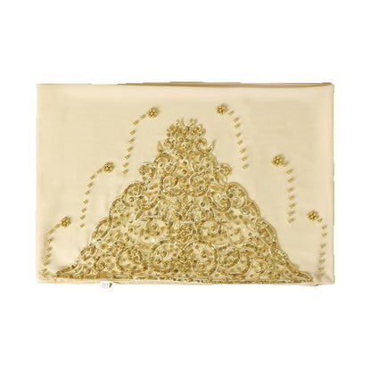 Luxury Embroidered Hijab with Pearl Details – Elegant Occasion Scarf